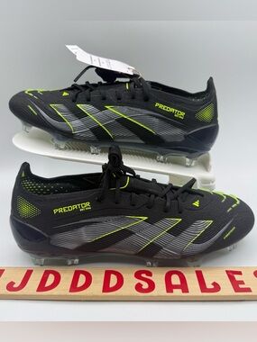 Adidas Predator Elite FG Soccer Cleats Black JI1085 Men’s Sz 7 / Women’s Sz 8